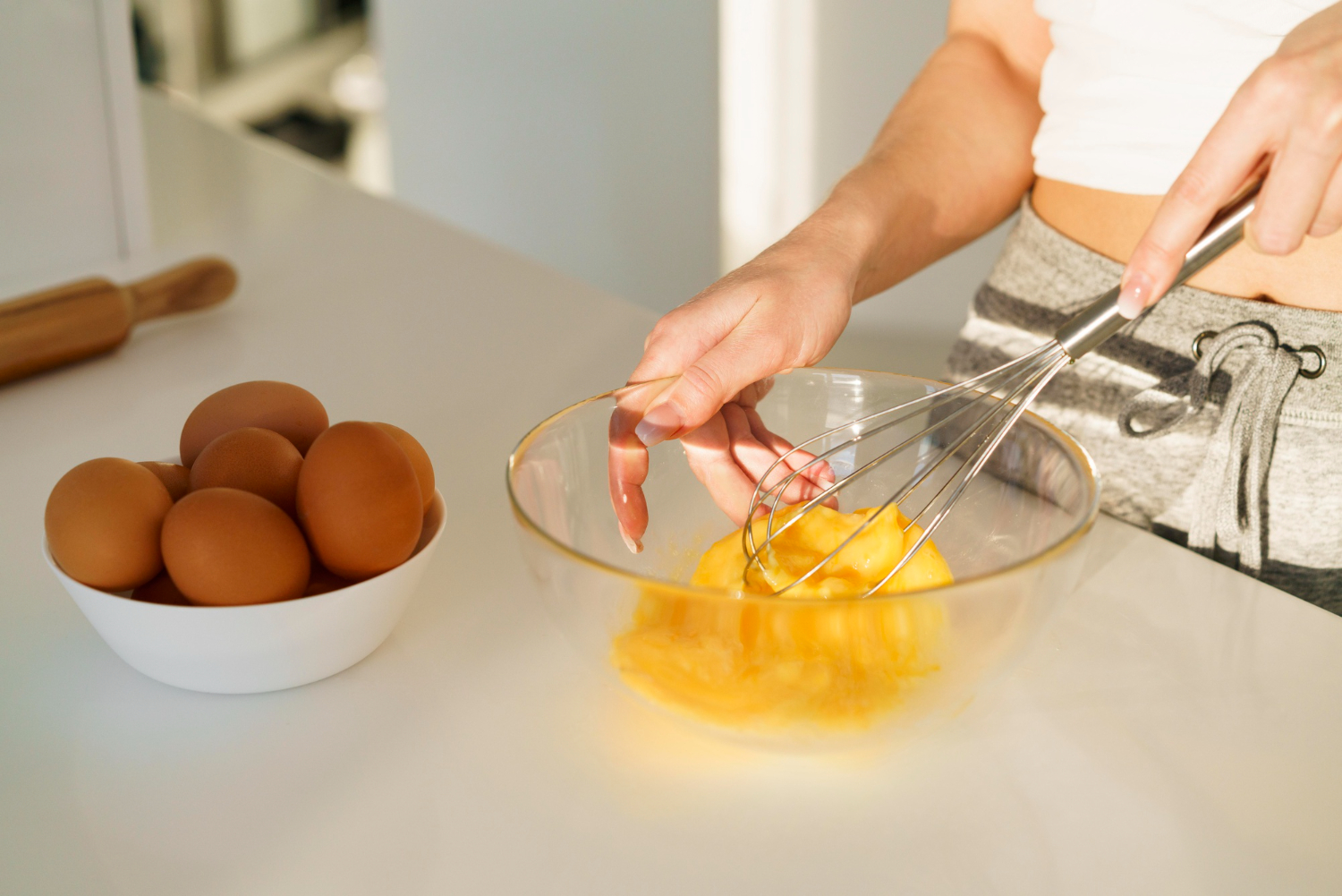 Fluffy perfect omelet served on a breakfast plate