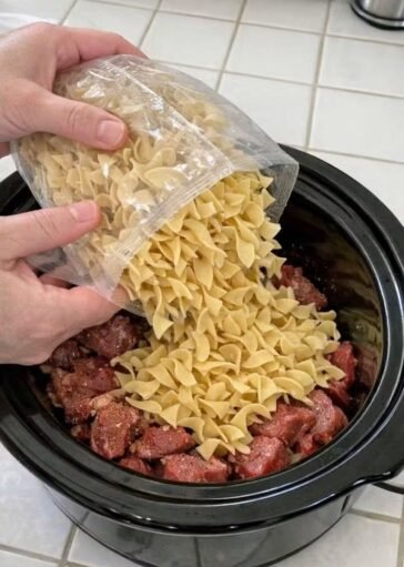 Egg Noodle Beef Casserole – Slow Cooker