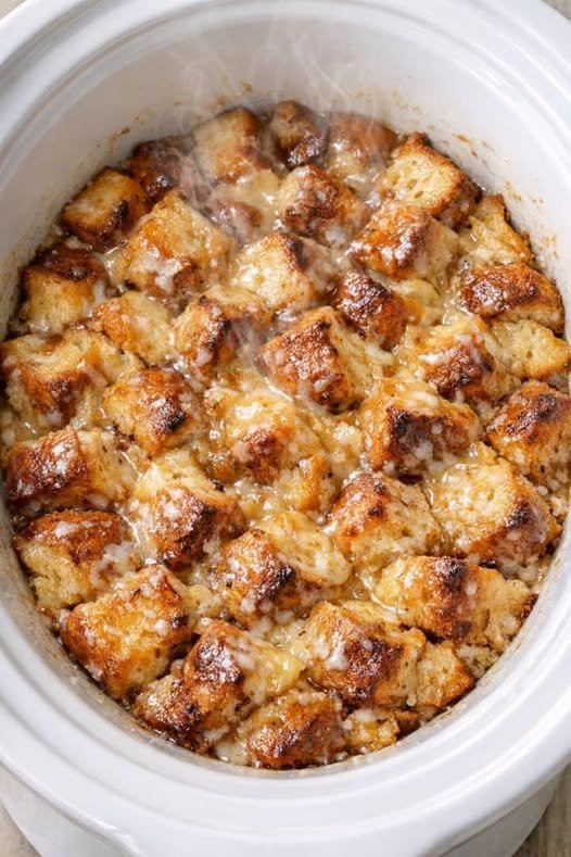 Irish Cream Bread Pudding – Slow Cooker
