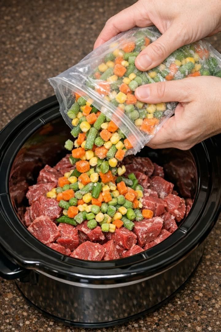 Slow Cooker Amish Beef Pot Pie