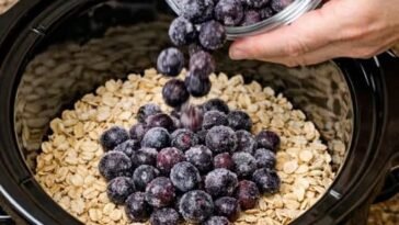 Slow Cooker Amish Blueberry Oatmeal
