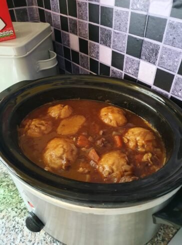 Slow Cooker Beef Stew and Dumplings Recipe