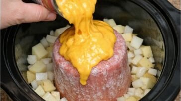 Cheesy Bologna and Potato Slow Cooker Hash