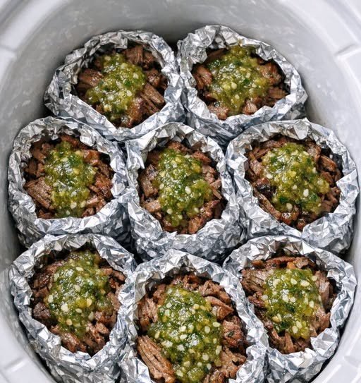 Salsa Verde Beef Foil Packets