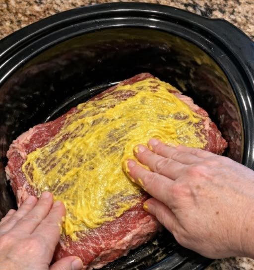 Slow Cooker Amish Mustard Beef
