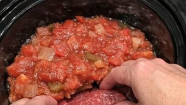 Slow Cooker Amish Swiss Steak with Tomato Gravy