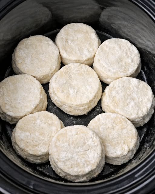 Slow Cooker Berry Biscuit Bake