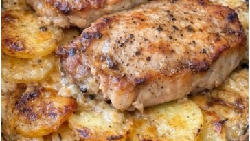 Slow Cooker Pork Chops and Scalloped Potatoes